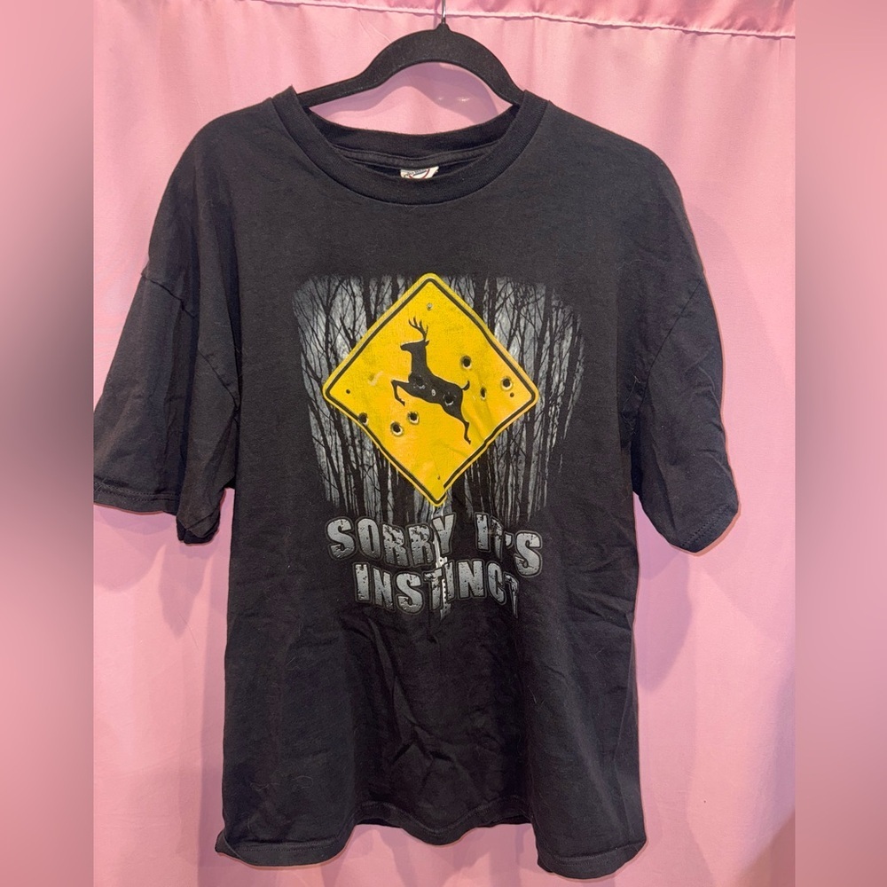 Delta Black and Yellow Short Sleeve Tee with Graphic Design